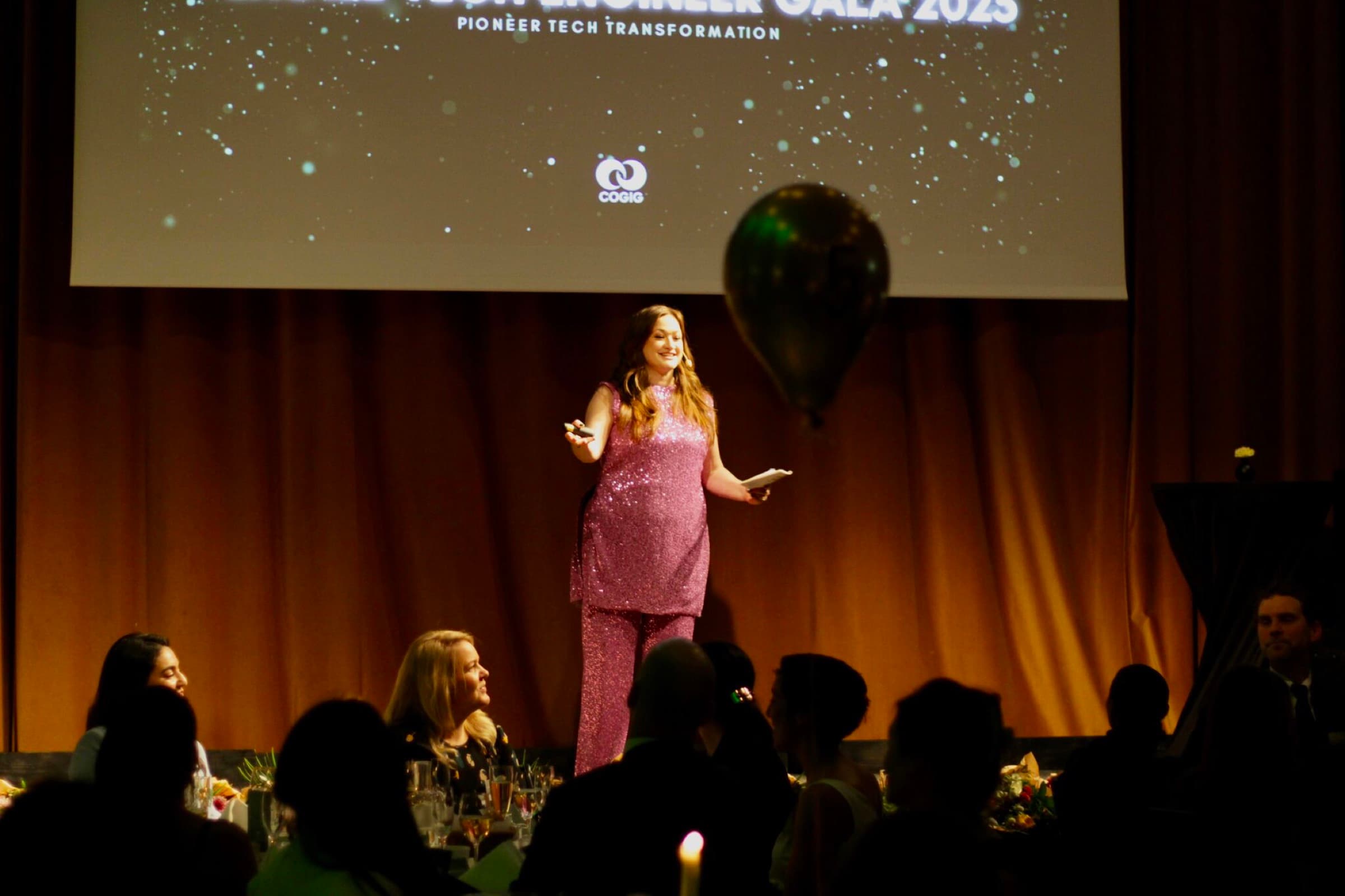 Stephanie hosting the Femtech Gala
