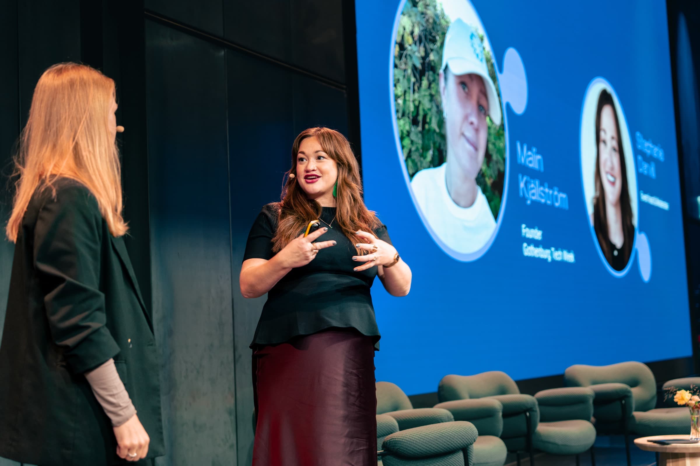 Stephanie speaking at Gothenburg Tech Week 2025