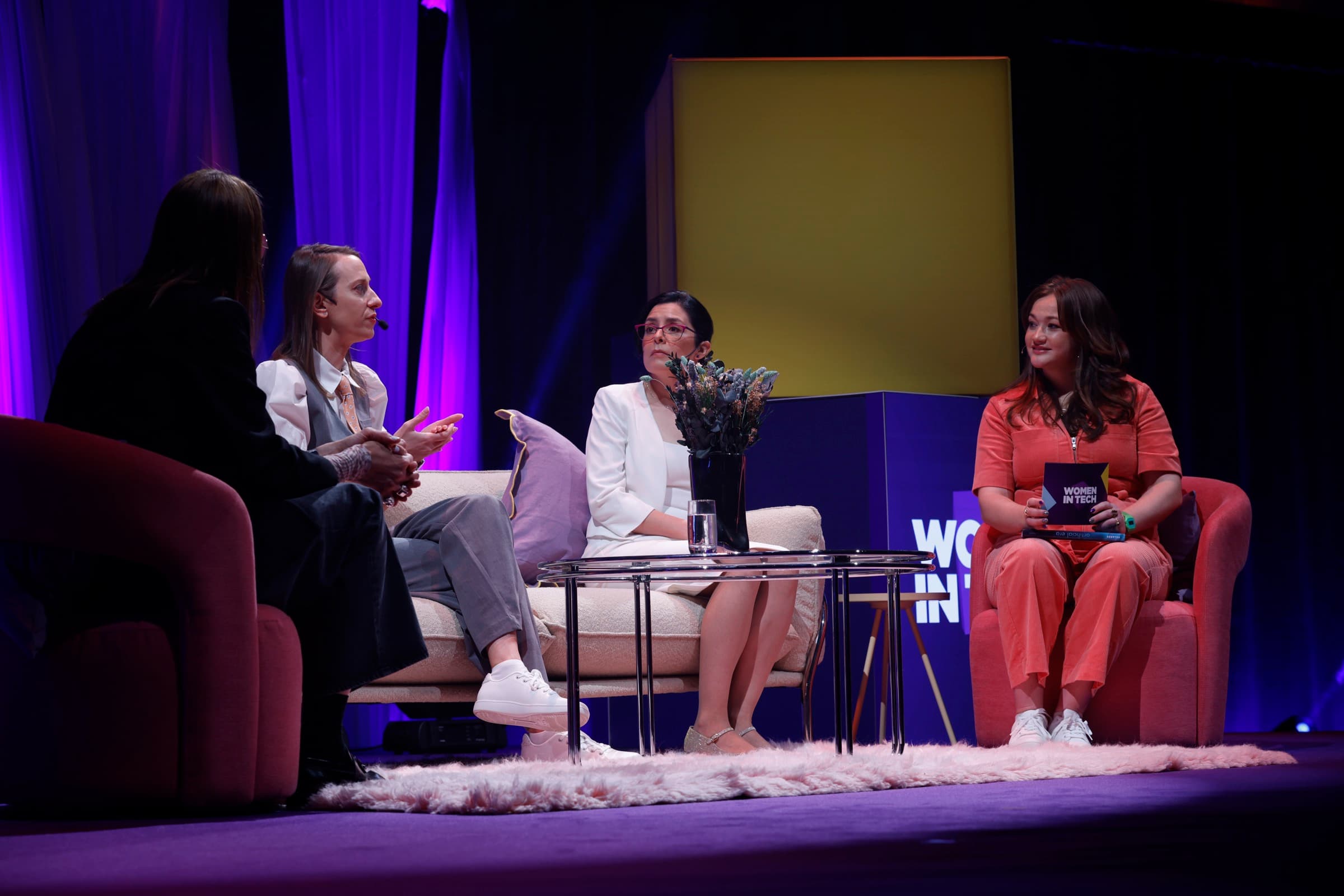 Stephanie speaking, view from the audience