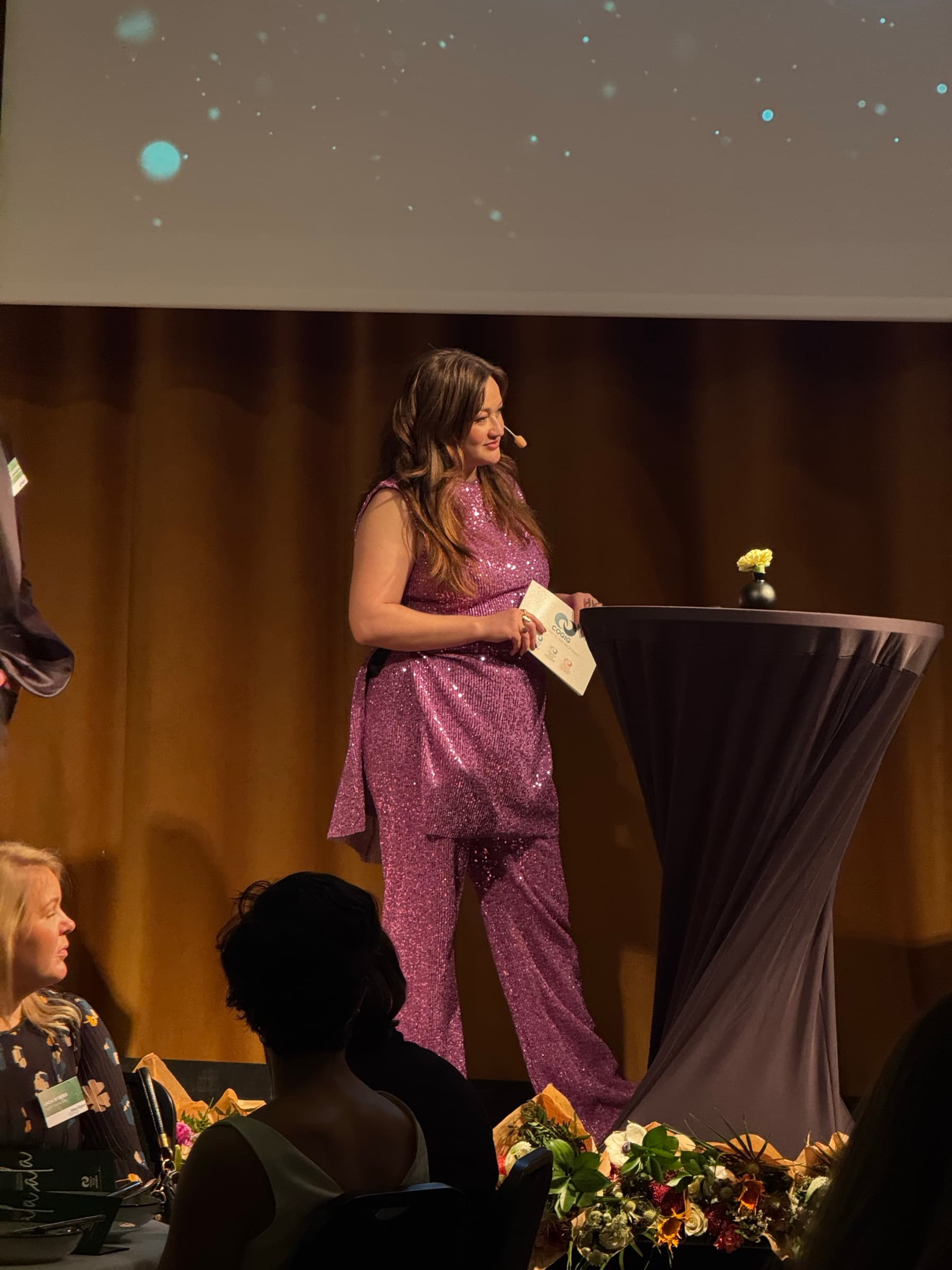Stephanie in a candid speaking moment